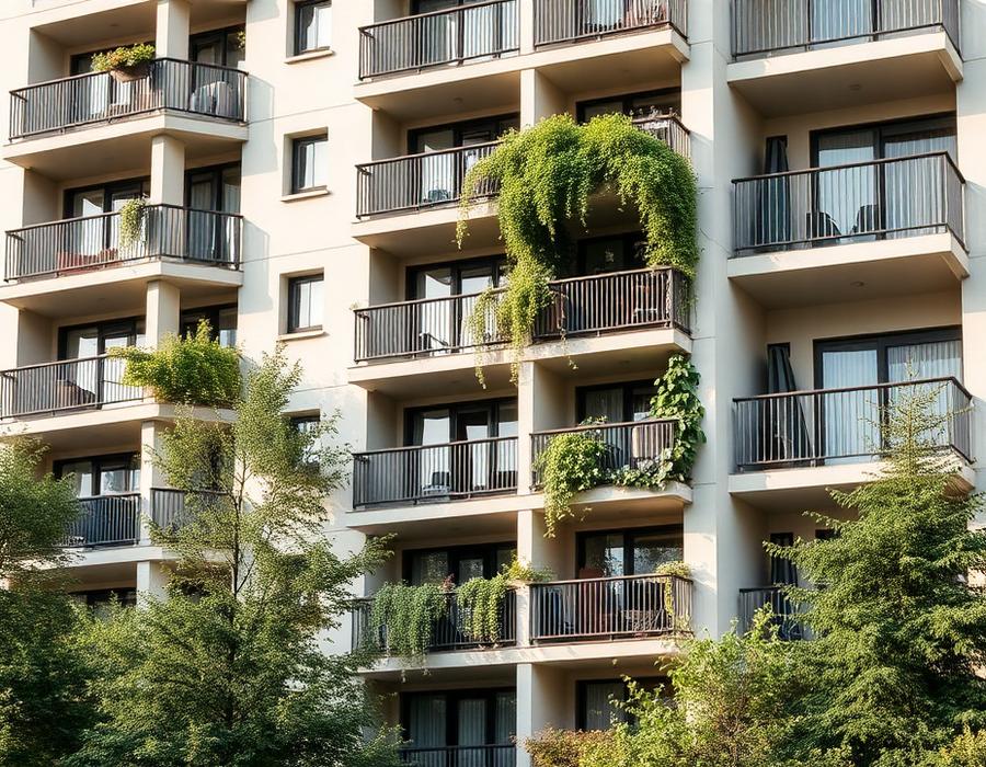 Strata and residential building courtyard